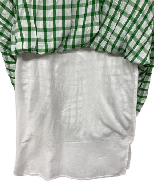 RELDI（レルディ）reldi (レルディ) GINGHAM-CHECKED MOTORCYCLE DRESS グリーン サイズ:2の古着・服飾アイテム