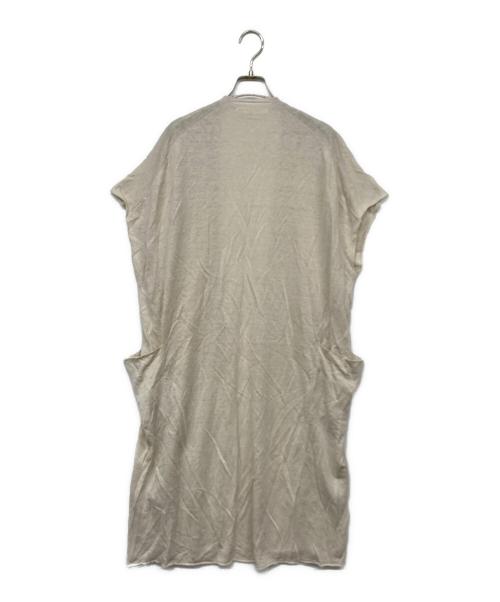 evam eva（エヴァムエヴァ）evam eva (エヴァムエヴァ) リネンローブベスト ベージュ サイズ:Mの古着・服飾アイテム