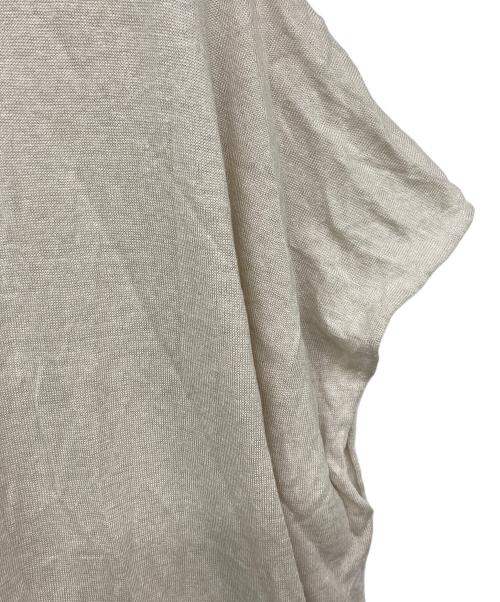 evam eva（エヴァムエヴァ）evam eva (エヴァムエヴァ) リネンローブベスト ベージュ サイズ:Mの古着・服飾アイテム