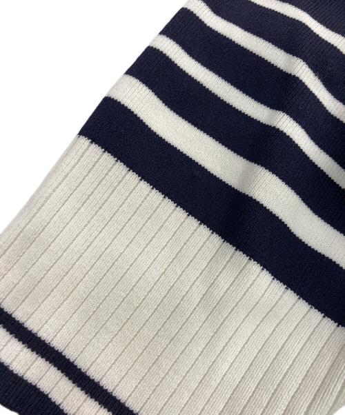 Bibiy.（ビビィ）Bibiy. (ビビィ) ROSIE SHIRT KNIT ホワイト×ネイビー サイズ:Fの古着・服飾アイテム