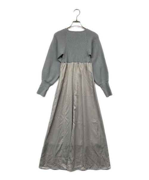 FRAY ID（フレイ アイディー）FRAY ID (フレイ アイディー) スクエアーネックコンビワンピース スカイブルー サイズ:One Size 未使用品の古着・服飾アイテム