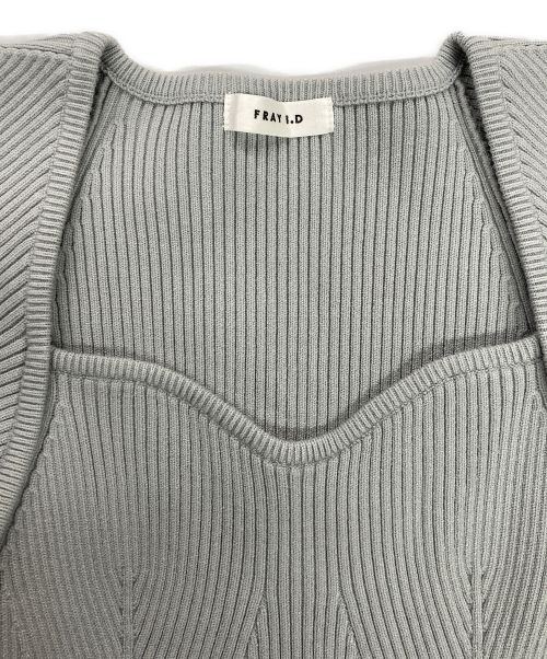 FRAY ID（フレイ アイディー）FRAY ID (フレイ アイディー) スクエアーネックコンビワンピース スカイブルー サイズ:One Size 未使用品の古着・服飾アイテム