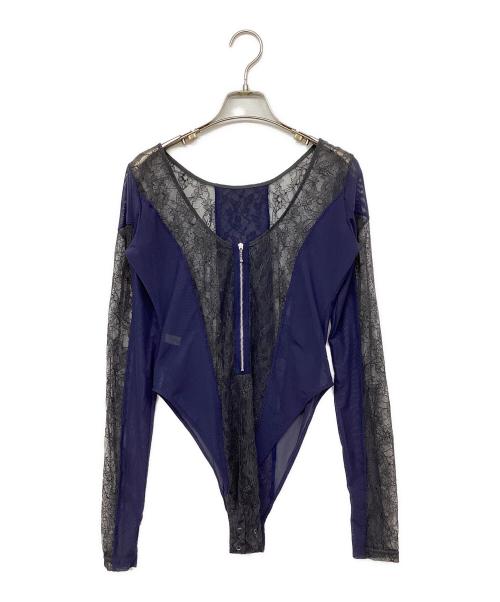 PUBLIC TOKYO（パブリックトウキョウ）PUBLIC TOKYO (パブリックトウキョウ) レースボディスーツ ネイビー サイズ:Ｆの古着・服飾アイテム