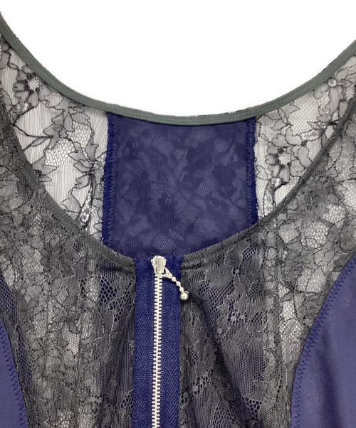 PUBLIC TOKYO（パブリックトウキョウ）PUBLIC TOKYO (パブリックトウキョウ) レースボディスーツ ネイビー サイズ:Ｆの古着・服飾アイテム