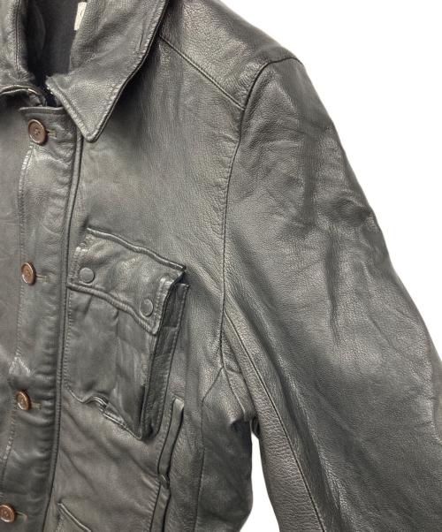 C.P COMPANY（シーピーカンパニー）C.P COMPANY (シーピーカンパニー) レザージャケット ブラック サイズ:52の古着・服飾アイテム