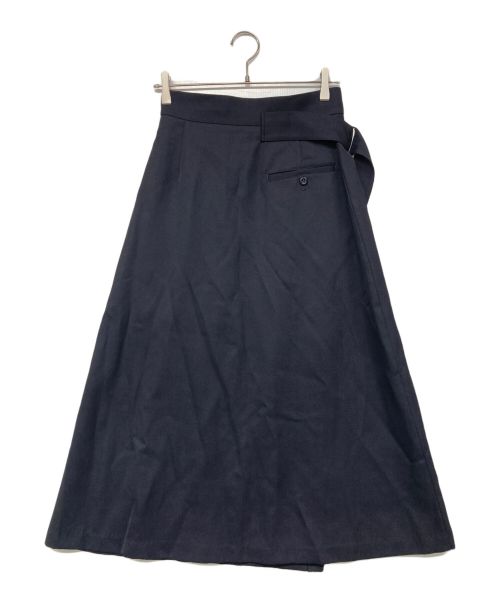 Ujoh（ウジョー）Ujoh (ウジョー) Slit Wrap SKT/スリットラップスカート ネイビー サイズ:2の古着・服飾アイテム