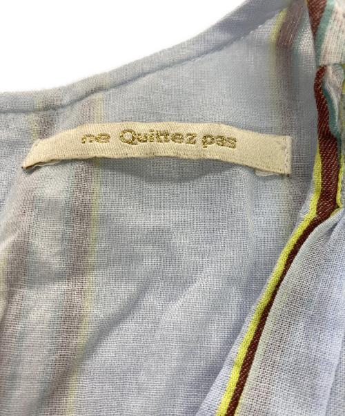 ne quittez pas（ヌキテパ）ne quittez pas (ヌキテパ) ノースリーブワンピース ブルー サイズ:Sの古着・服飾アイテム