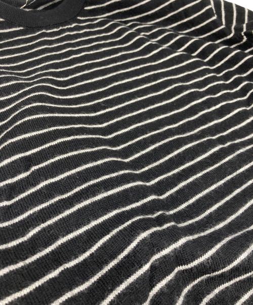 vainl archive（ヴァイナルアーカイブ）vainl archive (ヴァイナルアーカイブ) ジャガードボーダークルーネックニットジャガードボーダークルーネックニット ブラック サイズ:Mの古着・服飾アイテム