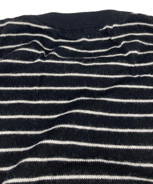 vainl archive（ヴァイナルアーカイブ）vainl archive (ヴァイナルアーカイブ) ジャガードボーダークルーネックニットジャガードボーダークルーネックニット ブラック サイズ:Mの古着・服飾アイテム