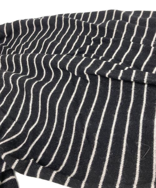 vainl archive（ヴァイナルアーカイブ）vainl archive (ヴァイナルアーカイブ) ジャガードボーダークルーネックニットジャガードボーダークルーネックニット ブラック サイズ:Mの古着・服飾アイテム