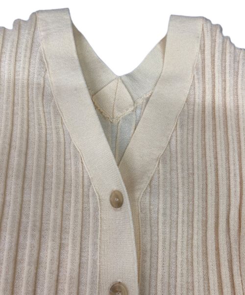 IIROT（イロット）IIROT (イロット) Dry Rib Knit Cardigan/ドライリブニットカーディガン ベージュ サイズ:2の古着・服飾アイテム