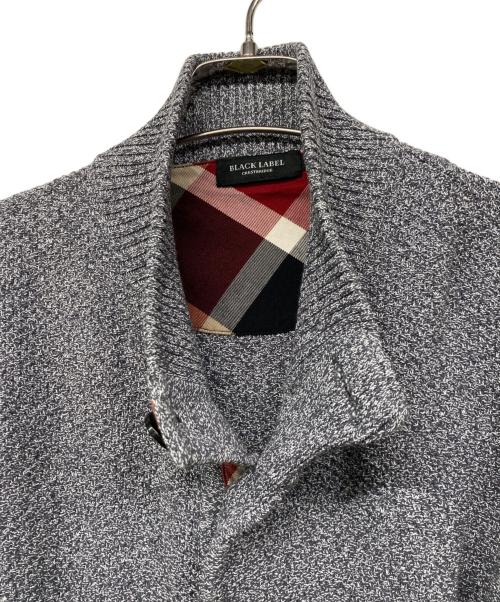 BLACK LABEL CRESTBRIDGE（ブラックレーベル クレストブリッジ）BLACK LABEL CRESTBRIDGE (ブラックレーベル クレストブリッジ) スタンドネックニット グレー サイズ:Mの古着・服飾アイテム
