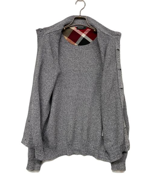 BLACK LABEL CRESTBRIDGE（ブラックレーベル クレストブリッジ）BLACK LABEL CRESTBRIDGE (ブラックレーベル クレストブリッジ) スタンドネックニット グレー サイズ:Mの古着・服飾アイテム