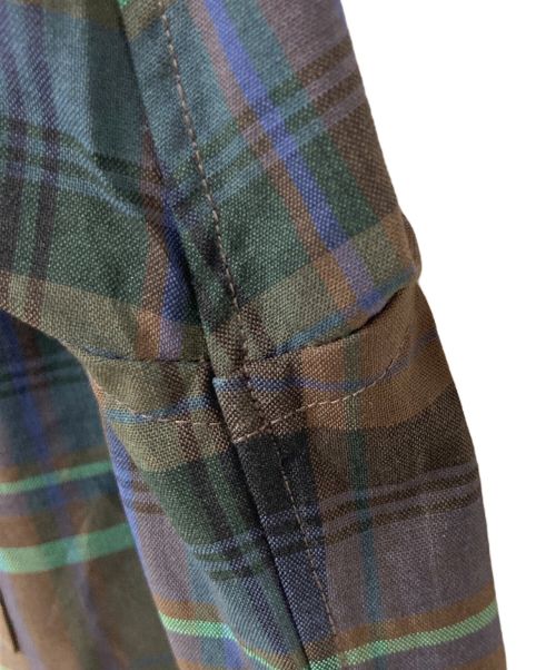 AURALEE（オーラリー）AURALEE (オーラリー) SUPER LIGHT WOOL CHECK ONE-PIECE ブラウン×グリーン サイズ:1の古着・服飾アイテム