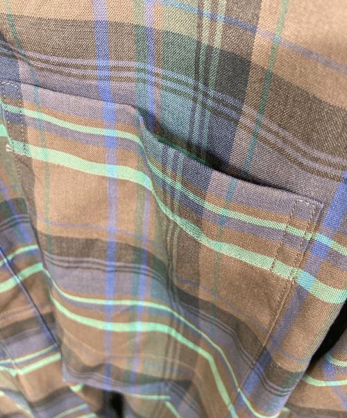 AURALEE（オーラリー）AURALEE (オーラリー) SUPER LIGHT WOOL CHECK ONE-PIECE ブラウン×グリーン サイズ:1の古着・服飾アイテム