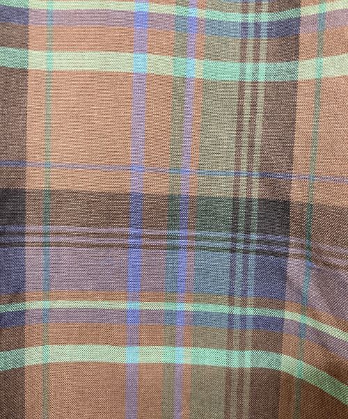 AURALEE（オーラリー）AURALEE (オーラリー) SUPER LIGHT WOOL CHECK ONE-PIECE ブラウン×グリーン サイズ:1の古着・服飾アイテム