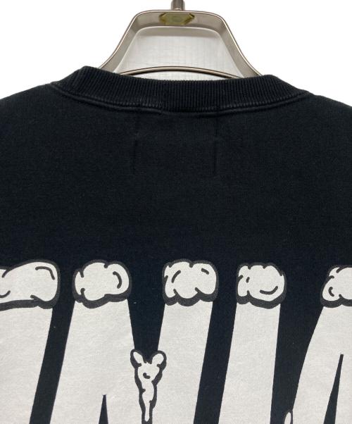 GOD SELECTION XXX（ゴッドセレクショントリプルエックス）GOD SELECTION XXX (ゴッドセレクショントリプルエックス) WIND AND SEA (ウィンダンシー) プリントスウェット ブラック サイズ:Sの古着・服飾アイテム