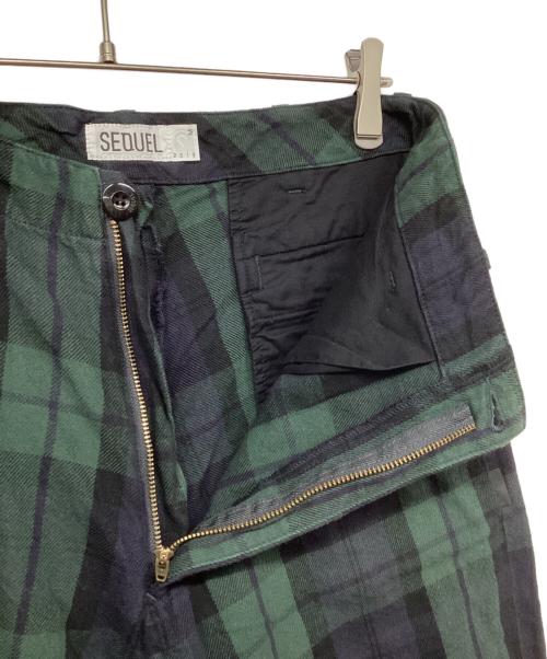 SEQUEL（シークエル）SEQUEL (シークエル) チェックパンツ グリーン サイズ:Mの古着・服飾アイテム