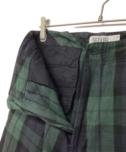 SEQUEL（シークエル）SEQUEL (シークエル) チェックパンツ グリーン サイズ:Mの古着・服飾アイテム