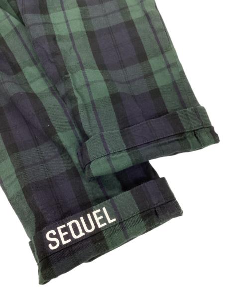 SEQUEL（シークエル）SEQUEL (シークエル) チェックパンツ グリーン サイズ:Mの古着・服飾アイテム