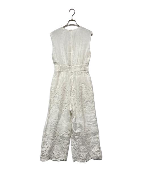 ne quittez pas（ヌキテパ）ne quittez pas (ヌキテパ) リネンオーバーオール ホワイト サイズ:Sの古着・服飾アイテム