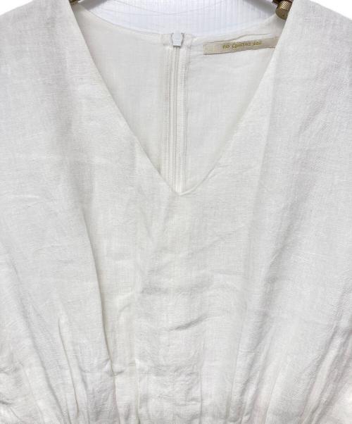 ne quittez pas（ヌキテパ）ne quittez pas (ヌキテパ) リネンオーバーオール ホワイト サイズ:Sの古着・服飾アイテム