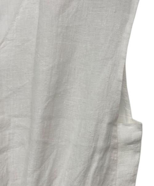 ne quittez pas（ヌキテパ）ne quittez pas (ヌキテパ) リネンオーバーオール ホワイト サイズ:Sの古着・服飾アイテム