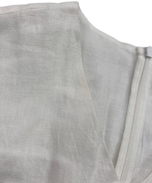 ne quittez pas（ヌキテパ）ne quittez pas (ヌキテパ) リネンオーバーオール ホワイト サイズ:Sの古着・服飾アイテム