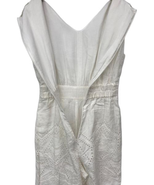 ne quittez pas（ヌキテパ）ne quittez pas (ヌキテパ) リネンオーバーオール ホワイト サイズ:Sの古着・服飾アイテム