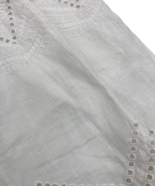 ne quittez pas（ヌキテパ）ne quittez pas (ヌキテパ) リネンオーバーオール ホワイト サイズ:Sの古着・服飾アイテム