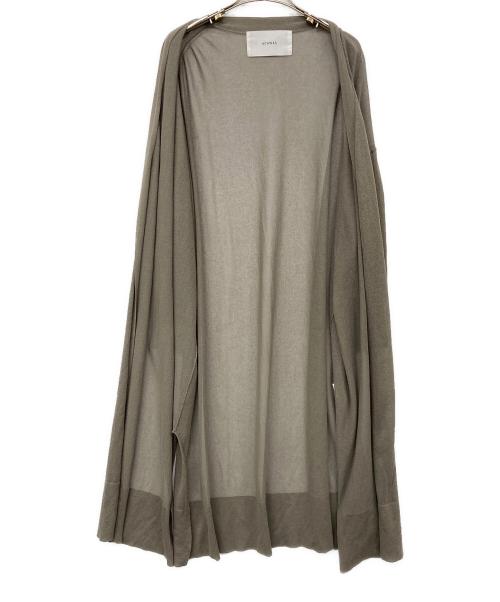 ADAWAS（アダワス）ADAWAS (アダワス) SHEER LONG CARDIGAN シアーロングカーディガン カーキ サイズ:FREEの古着・服飾アイテム