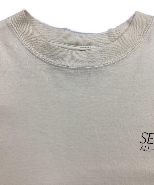 SEDAN ALL-PURPOSE（セダンオールパーパス）SEDAN ALL-PURPOSE (セダンオールパーパス) GARMENT DYED S/S TEE / SAND アイボリー サイズ:XLの古着・服飾アイテム