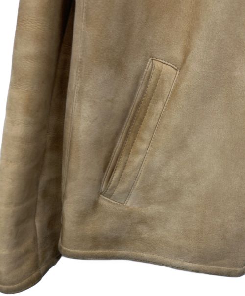 Salvatore Ferragamo（サルヴァトーレ フェラガモ）Salvatore Ferragamo (サルヴァトーレ フェラガモ) ムートンジャケット ベージュ サイズ:48の古着・服飾アイテム