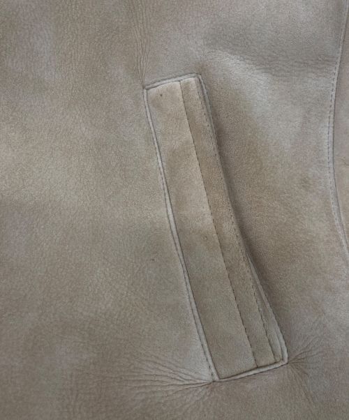 Salvatore Ferragamo（サルヴァトーレ フェラガモ）Salvatore Ferragamo (サルヴァトーレ フェラガモ) ムートンジャケット ベージュ サイズ:48の古着・服飾アイテム