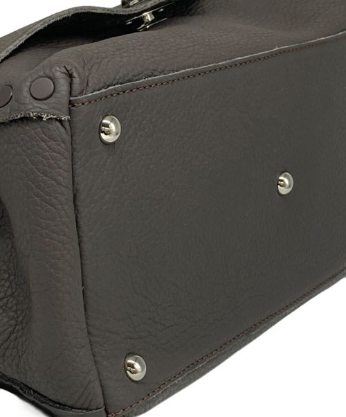 zanellato（ザネラート）zanellato (ザネラート) シボ革ショルダーバッグ ブラウンの古着・服飾アイテム