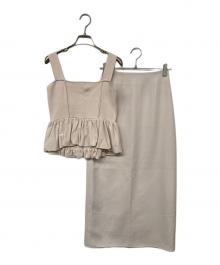 Snidel（スナイデル）の古着「ペプラムビスチェ&Iラインスカートセット」｜ピンク