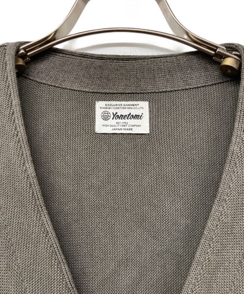 Yonetomi（ヨネトミ）Yonetomi (ヨネトミ) コットンカーディガン グレー サイズ:４の古着・服飾アイテム