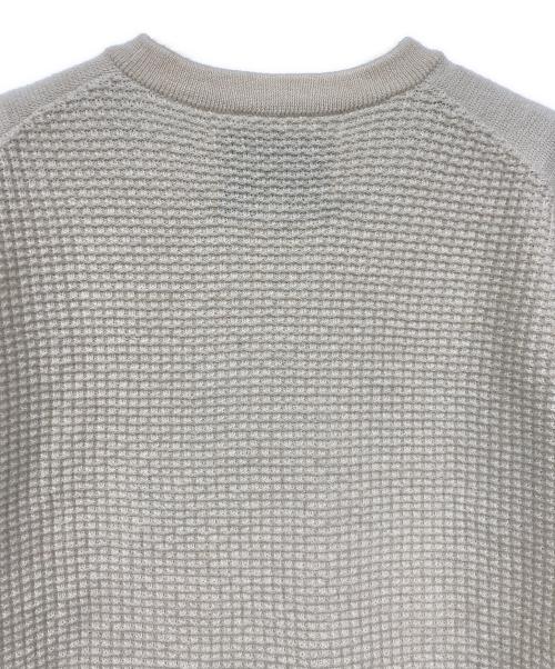 THE INOUE BROTHERS（イノウエブラザーズ）THE INOUE BROTHERS (イノウエブラザーズ) アルパカワッフルニット ベージュ サイズ:Sの古着・服飾アイテム