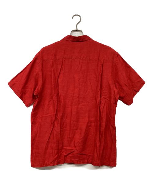 PAPAS（パパス）PAPAS (パパス) アロハシャツ レッド サイズ:Mの古着・服飾アイテム