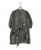 GANNIガニー）の古着「チェックブラウス」｜カーキ