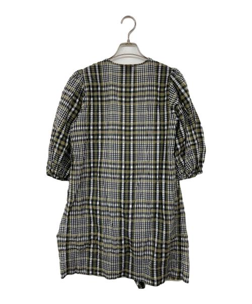 GANNI（ガニー）GANNI (ガニー) チェックブラウス カーキ サイズ:34の古着・服飾アイテム
