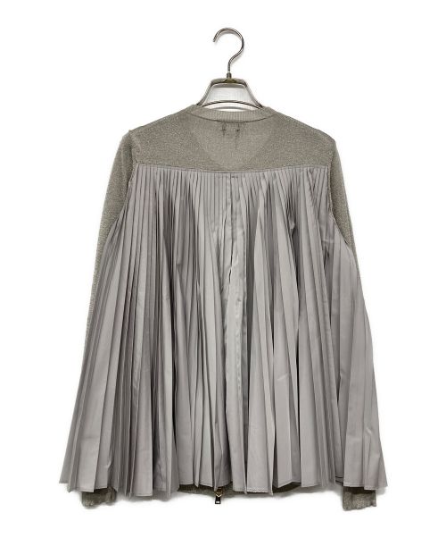 HERNO（ヘルノ）HERNO (ヘルノ) バックプリーツカーディガン グレー サイズ:40の古着・服飾アイテム