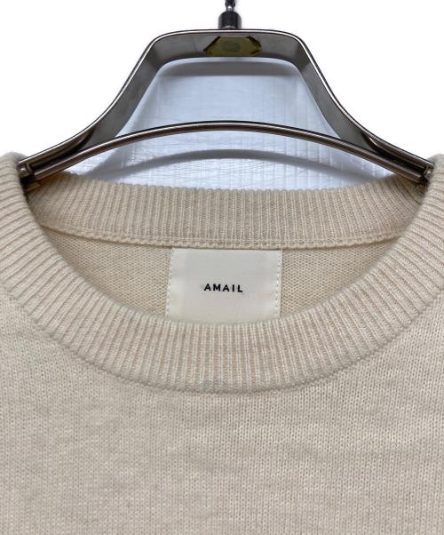 AMAIL（アマイル）AMAIL (アマイル) Raccoon over wash knit ベージュ サイズ:Fの古着・服飾アイテム