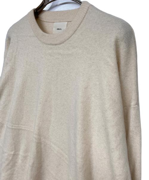AMAIL（アマイル）AMAIL (アマイル) Raccoon over wash knit ベージュ サイズ:Fの古着・服飾アイテム