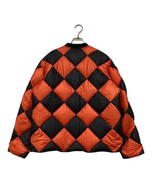 NEIGHBORHOOD（ネイバーフッド）NEIGHBORHOOD (ネイバーフッド) CHECKER DOWN JACKET ブラック×オレンジ サイズ:Mの古着・服飾アイテム