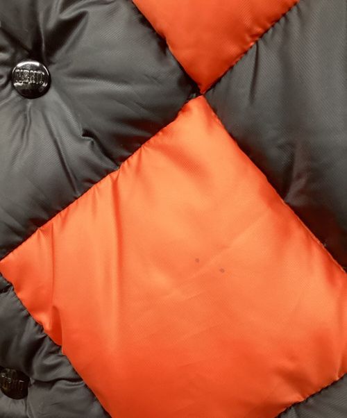 NEIGHBORHOOD（ネイバーフッド）NEIGHBORHOOD (ネイバーフッド) CHECKER DOWN JACKET ブラック×オレンジ サイズ:Mの古着・服飾アイテム