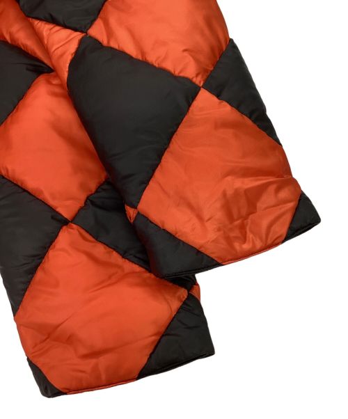 NEIGHBORHOOD（ネイバーフッド）NEIGHBORHOOD (ネイバーフッド) CHECKER DOWN JACKET ブラック×オレンジ サイズ:Mの古着・服飾アイテム