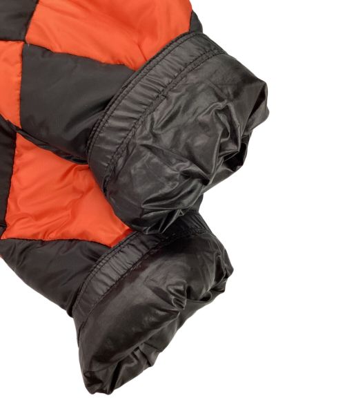 NEIGHBORHOOD（ネイバーフッド）NEIGHBORHOOD (ネイバーフッド) CHECKER DOWN JACKET ブラック×オレンジ サイズ:Mの古着・服飾アイテム