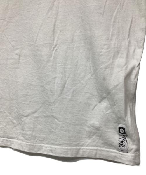 SEQUEL（シークエル）SEQUEL (シークエル) ラグランカットソー ホワイト×ブラック サイズ:Sの古着・服飾アイテム