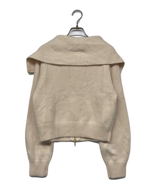 HER LIP TO（ハーリップトゥ）HER LIP TO (ハーリップトゥ) Big Collar Knit Top アイボリー サイズ:F 未使用品の古着・服飾アイテム